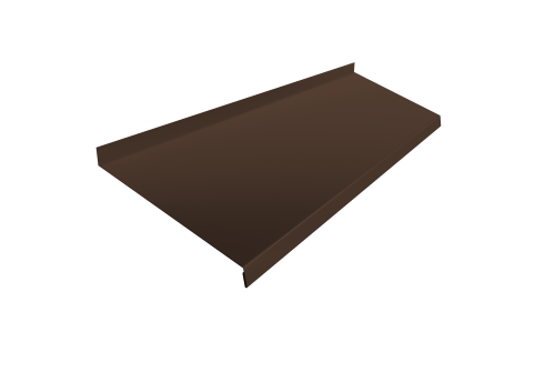 Отлив простой 200 0,5 Atlas X с пленкой RAL 8017 шоколад (2м)