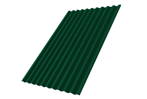 Профнастил С21 R 0,5 Satin RAL 6005 зеленый мох