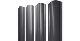 Штакетник Круглый фигурный 0.45 Drap RAL 7024 мокрый асфальт