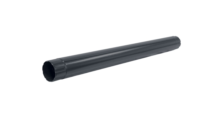 Труба круглая соединительная 90мм, 1м Мatt RAL 7024 мокрый асфальт