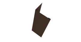 Нащельник для калиток и ворот 25х35 жалюзи Milan, Tokyo, Palermo 0,45 PE-Double RAL 8017 шоколад (L2,5)