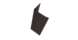 Нащельник для калиток и ворот 25х35 жалюзи Milan, Tokyo, Palermo 0,45 PE-Double RR 32 темно-коричневый (L1,68)