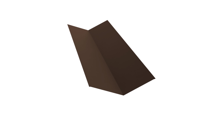 Планка ендовы верхней 145х145 0,4 PE-Double с пленкой RAL 8017 шоколад (2м)