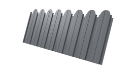 Профнастил С10B фигурный 0.45 PE RAL 9006 бело-алюминиевый