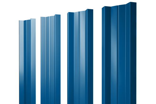 Штакетник М-образный A с прямым резом 0.5 Satin RAL 5005 сигнальный синий