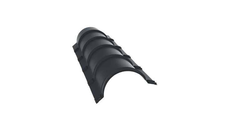 Планка конька полукруглого 0,5 Drap TX RAL 7016 антрацитово-серый (1,97м)