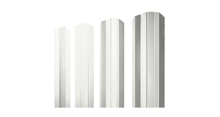 Штакетник М-образный A фигурный 0,45 PE RAL 9003 сигнальный белый