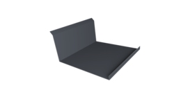 Планка примыкания нижняя 20х122х260х15 0,5 Velur X RAL 7024 мокрый асфальт (2м)