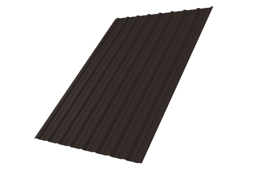 Профнастил С10A 0,45 PE-Double RR 32 темно-коричневый