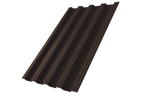 Профнастил НС44 Grand Line 0,5 Atlas X RR 32 темно-коричневый
