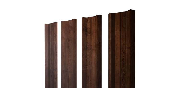 Штакетник М-образный А с прямым резом 0.45 Print Premium Cherry Wood Fresh TwinColor