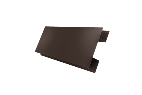 Планка H-образная Блок-хаус new 0,45 Drap TwinColor RAL 8017 шоколад (3м)