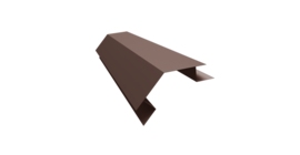 Планка угла внешнего сложного 135 градусов Блок-хаус new 0,45 Drap TwinColor RAL 8017 шоколад (2м)