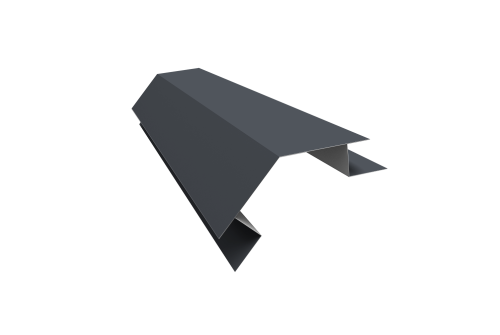 Планка угла внешнего сложного 135 градусов Блок-хаус new 0,5 Drap TX RAL 7024 мокрый асфальт (2м)