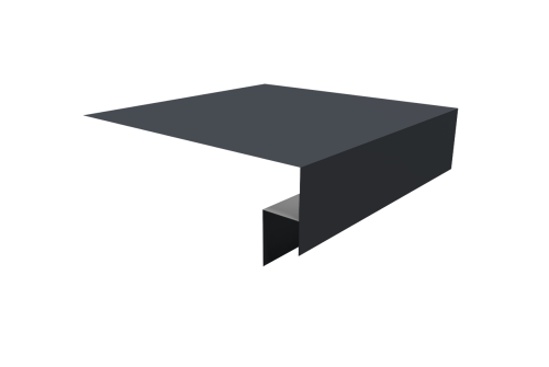 Планка околооконная сложная Блок-хаус new 200х50х27 0,45 Drap TX RAL 7024 мокрый асфальт (2м)