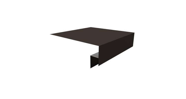 Планка околооконная сложная Блок-хаус new 200х50х27 0,5 Drap TX RR 32 темно-коричневый (2м)