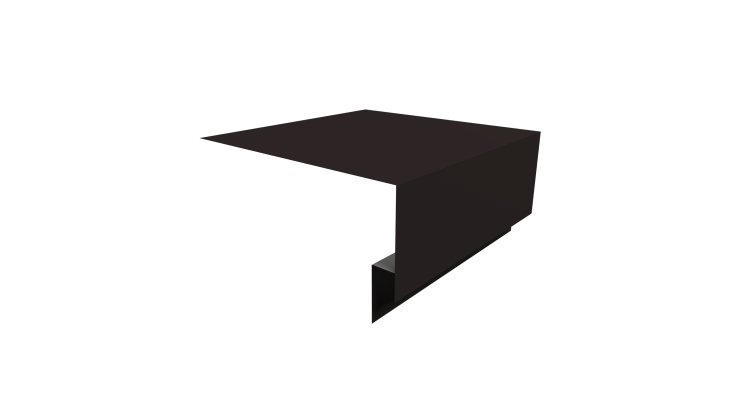 Планка околооконная сложная Блок-хаус new 200х75х27 0,45 Drap TX RAL 9005 черный (3м)