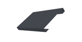 Ламель лицевая 150 забора жалюзи Texas 0.45 PE-Double с пленкой RAL 7024 мокрый асфальт