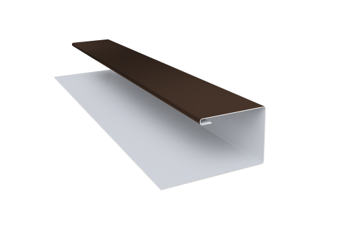 Планка П-образная Экобрус 0,5 Satin Matt TX RAL 8017 шоколад (2м)