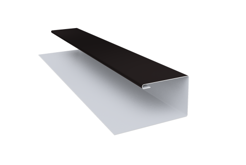 Планка П-образная Экобрус Grand Line 0,5 Drap TX RAL 9005 черный (3м)