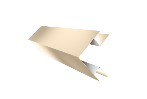 Планка угла внешнего сложного Экобрус Grand Line 0,45 PE с пленкой RAL 1015 светлая слоновая кость (3м)