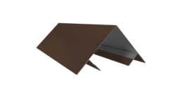 Планка угла внешнего составная верхняя 0,45 PE с пленкой RAL 8017 шоколад (2м)