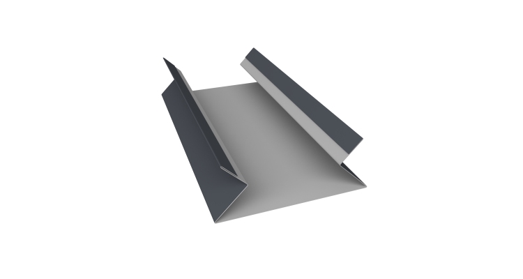 Планка угла внутреннего составная верхняя 0,45 Drap ST RAL 7024 мокрый асфальт (2м)