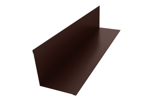 Угол внутренний 110х110 0,45 PE с пленкой RAL 8017 шоколад (2м)