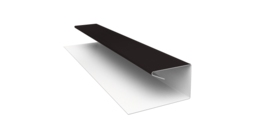 Планка П-образная завершающая сложная (КД) 0,5 Drap TX RAL 9005 черный (3м)