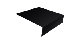 Планка лобовая/околооконная простая 190х50 0,5 Satin Matt RAL 9005 черный (2м)