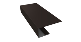 J-Профиль 18мм 0,45 PE с пленкой RR 32 темно-коричневый (2м)