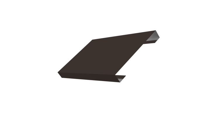 Ламель лицевая 150 забора жалюзи Texas стартовая/финишная для калиток и ворот 0,5 Satin Matt TX RR 32 темно-коричневый