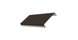 Ламель обратная 125 забора жалюзи Texas стартовая/финишная для калиток и ворот 0,5 PurPro с пленкой RR 32 темно-коричневый