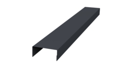 Крышка 45х20 жалюзи Texas 0,45 PE RAL 7024 мокрый асфальт (2,5м)