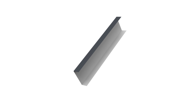 Декоративная накладка на столб универсальная 60х60 для забора жалюзи 0,5 Satin Matt RAL 7024 мокрый асфальт (2,5м)