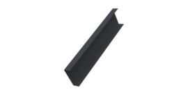 Декоративная накладка на столб универсальная 62х55 для забора жалюзи 0,45 Drap-double TX RAL 7024 мокрый асфальт (2м)