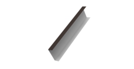 Декоративная накладка на столб универсальная 62х55 для забора жалюзи 0,5 Satin Matt TX RR 32 темно-коричневый (3м)