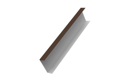 Декоративная накладка на столб универсальная 80х80 для забора жалюзи 0,7 PE RAL 8017 шоколад (3м)