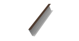 Декоративная накладка на столб универсальная 80х80 для забора жалюзи 0,5 Satin RAL 8017 шоколад (1,8м)