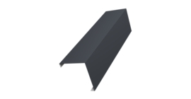 Декоративная накладка на столб универсальная угловая 62х55 для забора жалюзи 0,5 Drap RAL 7024 мокрый асфальт (3м)