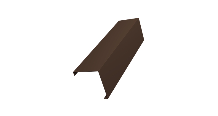 Декоративная накладка на столб универсальная угловая 62х55 для забора жалюзи 0,5 Velur X RAL 8017 шоколад (3м)