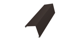 Декоративная накладка на столб универсальная угловая 80х80 для забора жалюзи 0,45 Drap ST RR 32 темно-коричневый (2,5м)