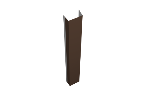 Крепежная планка нижняя Texas 0,7 PE RAL 8017 шоколад (2,5м)