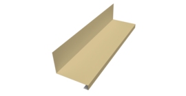 Планка примыкание нижнее к трубе фальц 0,45 PE с пленкой RAL 1014 слоновая кость (3м)