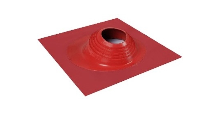 Проходной элемент MF CN угловой №6 (150-300мм) +240 силиконовый (металлический окрашенный фланец) красный